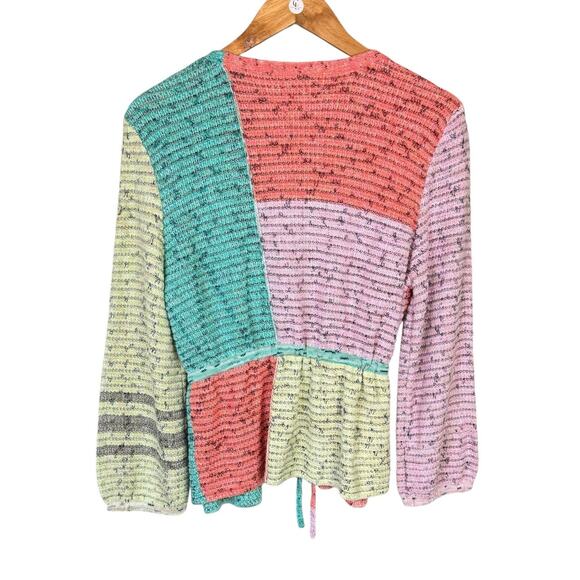 Nic + Zoe NWT Color Crush Wrap Around Tie Knit Cardigan Sweater - Picture 11 of 13